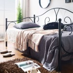 Κρεβάτι MICHAEL Μεταλλικό Sandy Black 209x97x106cm (200x90cm)