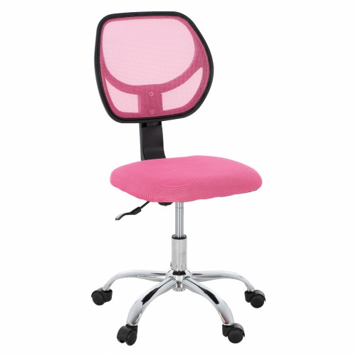 Καρεκλα Γραφειου Hm1161.05 Σε Μαυρο Χρωμα Με Ροζ Καθισμα Και Πλατη