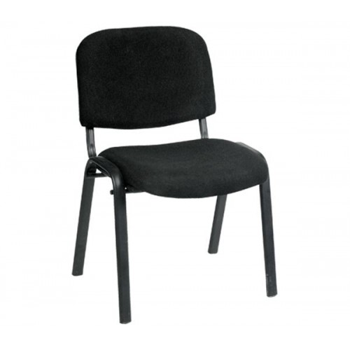 Sigma Καρέκλα Μαύρη/ύφασμα Μαύρο (Σετ 6τμχ)