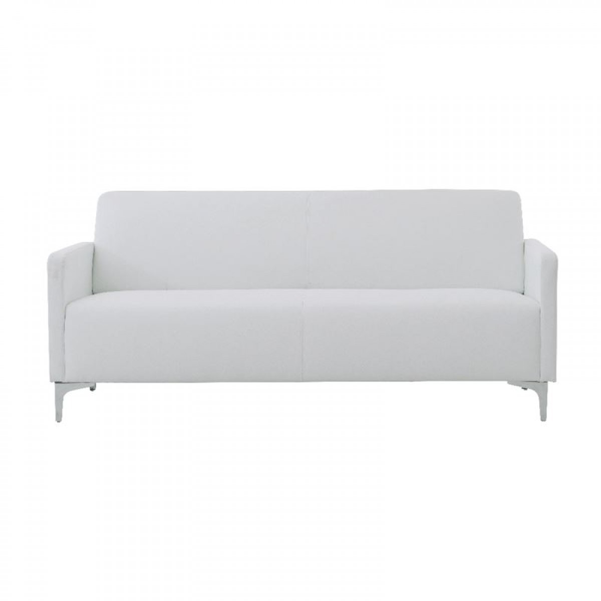 Καναπές Style 2θέσιος με επένδυση από τεχνόδερμα Pu σε χρώμα λευκό 112x71x72εκ
