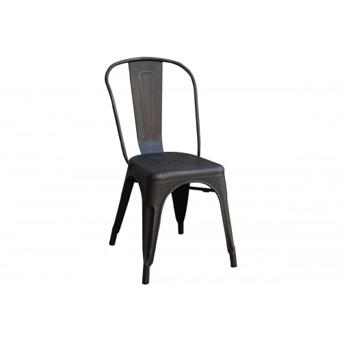 Καρέκλα RELIX με μεταλλικό σκελετό σε χρώμα antique black E5191,10