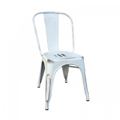 Καρέκλα RELIX με μεταλλικό σκελετό σε χρώμα antique white E5191,12