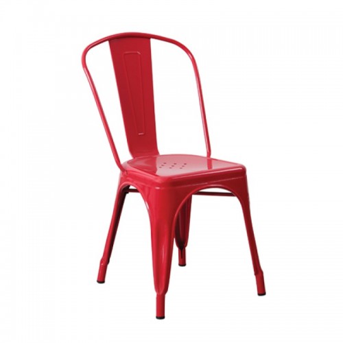 Καρέκλα Relix απο μεταλλικό σκελετό σε κόκκινο χρώμα E5191,2