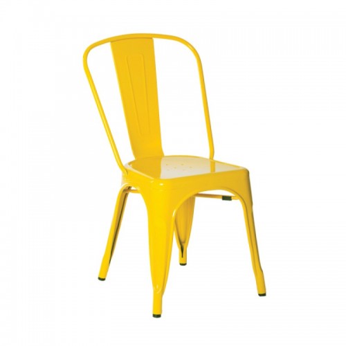 Καρέκλα Relix απο μεταλλικό σκελετό σε κίτρινο χρώμα E5191,9