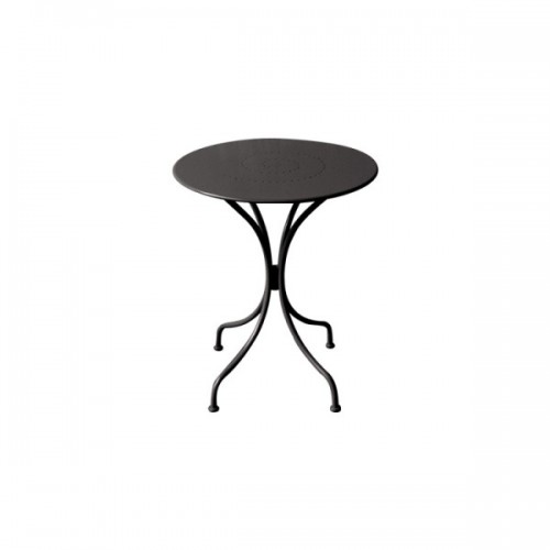 Τραπέζι μεταλλικό Park Φ60 σε μαύρο χρώμα E5170,1