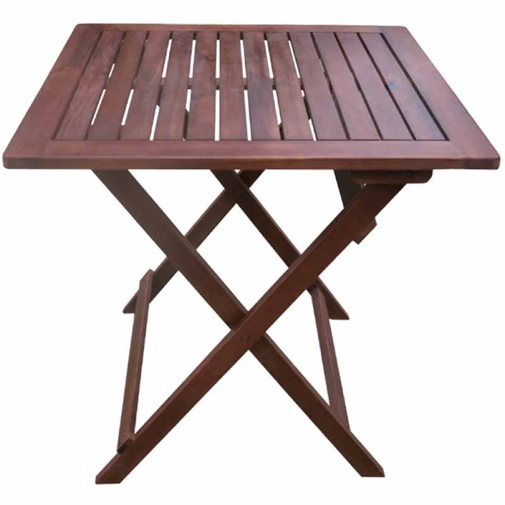 Τραπέζι ξύλινο 60Χ60 πτυσσόμενο Easy απο μασίφ ξύλο acacia E20090.9