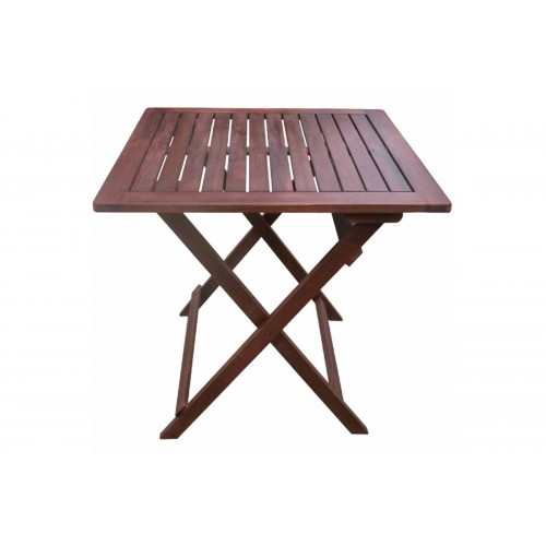 Τραπέζι ξύλινο 70Χ70 πτυσσόμενο Easy απο μασίφ ξύλο acacia E20085.9