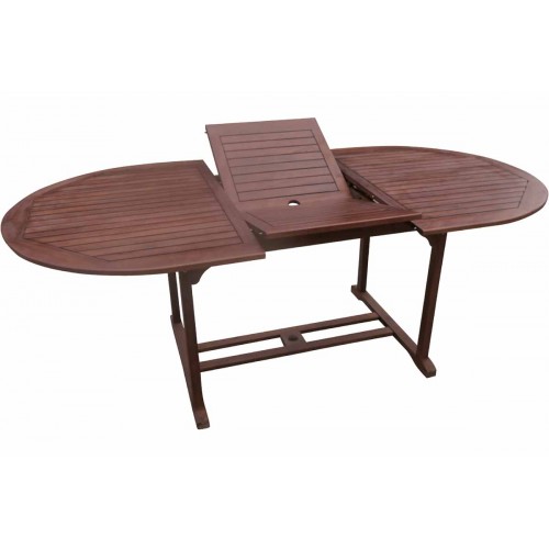 Τραπέζι ξύλινο 150(+50)X100 επεκτεινόμενο Garden απο μασίφ ξύλο acacia E20211.9