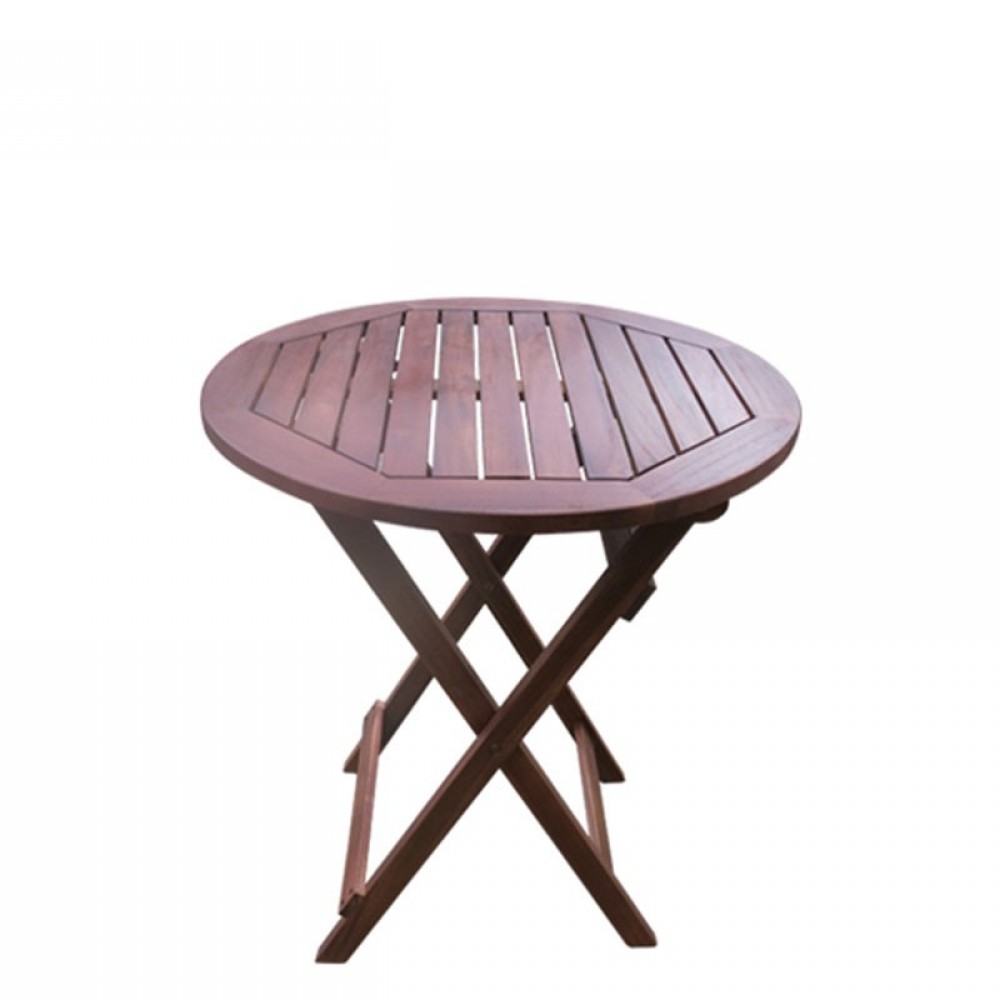 Τραπέζι ξύλινο Φ70Χ70 πτυσσόμενο Easy απο μασίφ ξύλο acacia E20084.9