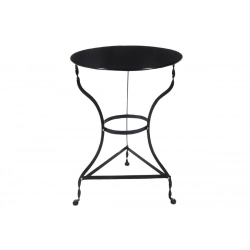 Τραπέζι ΠΑΡΑΔΟΣΙΑΚΟ μεταλλικό σε μαύρο χρώμα Ø60x71εκ. E8501,7