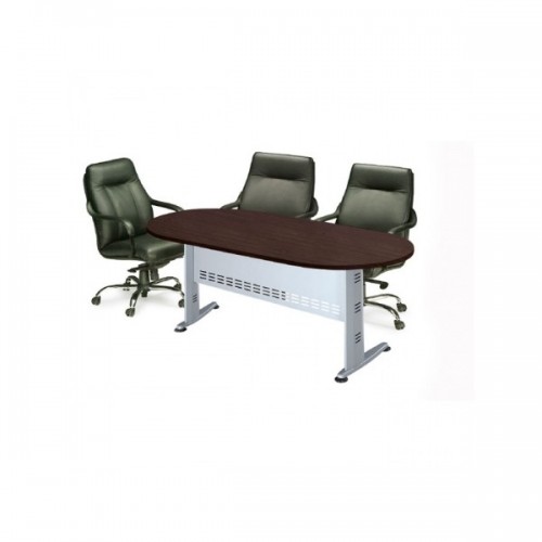 Τραπέζι συνεδρίου 240X120 με μεταλλικό σκελετό και ξύλινη επιφάνεια σε χρώμα wenge EO131.3