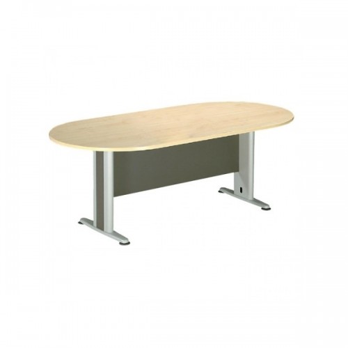 Τραπέζι συνεδρίου 240X120 με μεταλλικό σκελετό και ξύλινη επιφάνεια σε χρώμα beech EO131.1