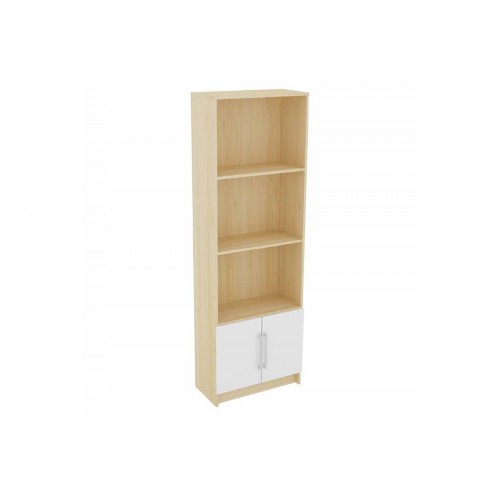 Βιβλιοθήκη Decon ξύλινη σε σημύδα-άσπρο χρώμα EO3018.7