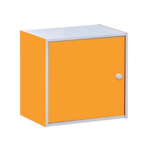 Ντουλάπι ξύλινο Decon cube σε πορτοκαλί χρώμα E829.4