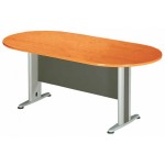 Τραπέζι συνεδρίου 180X90 με μεταλλικό σκελετό και ξύλινη επιφάνεια σε χρώμα κερασί EO146.1