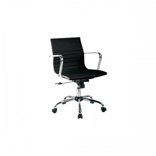 Καρέκλα τροχήλατη γραφείου με επένδυση PU σε μαύρο χρώμα EO218.7 / BF4501