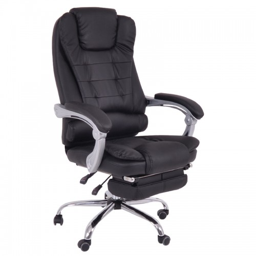 Πολυθρόνα γραφείου διευθυντή Relax με επένδυση από PU σε μαύρο χρώμα EO573.1 / BF9700