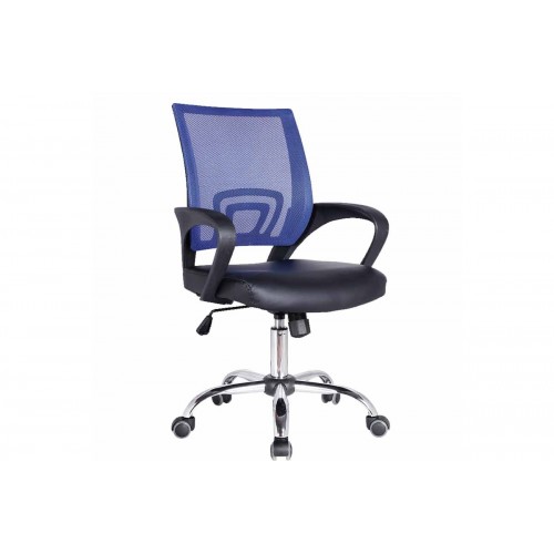 Πολυθρόνα γραφείου με επένδυση από ύφασμα mesh σε μπλέ-μαύρο χρώμα EO254.31F / BF2101-F