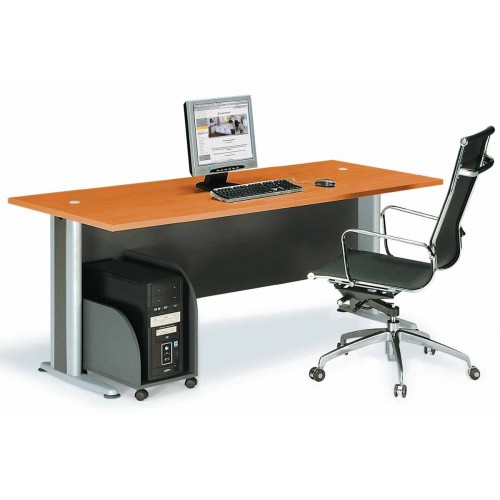 Γραφείο εργασίας Basic 150X80 με ξύλινη επιφάνεια σε κερασί χρώμα EO997.1