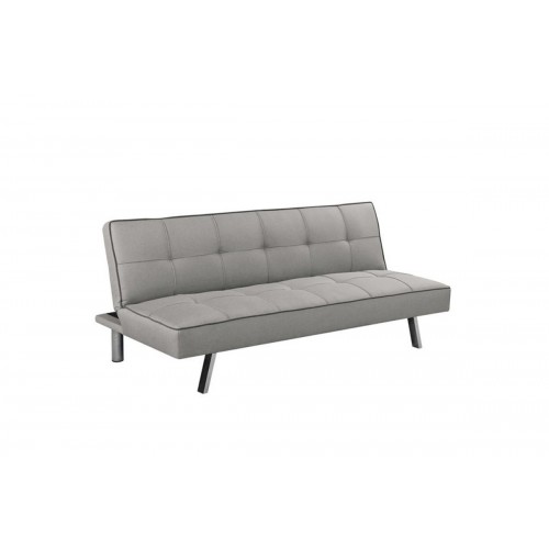 Καναπές - κρεβάτι Kappa με επένδυση από ύφασμα σε χρώμα ανοιχτό γκρι 175x83x74εκ