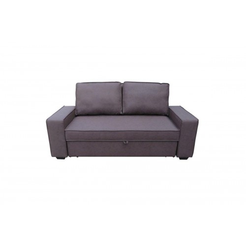 Καναπές-κρεβάτι ALISON τριθέσιος υφασμάτινος σε χρώμα σκούρο καφέ Ε996,3