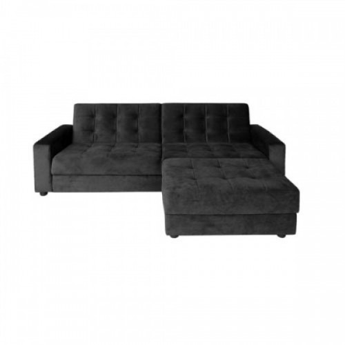 Καναπές κρεβάτι γωνιακός JACKSON ύφασμα μαύρο Ε9579.2