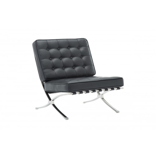 Καρέκλα BARCELONA μεταλλική με τεχνόδερμα PU σε χρώμα μαύρο Ε968,12