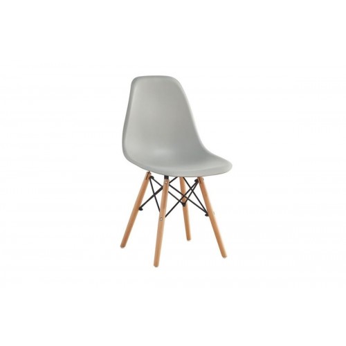 Καρέκλα Art Wood από πολυπροπυλένιο PP σε χρώμα γκρι 46x52x82εκ (Σετ 4τμχ)