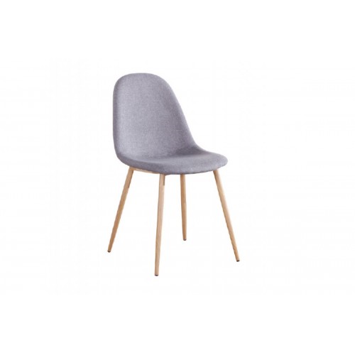 Καρέκλα CELINA μεταλλική με επένδυση από ύφασμα σε χρώμα γκρι EM907,1 (Σετ 4τμχ)