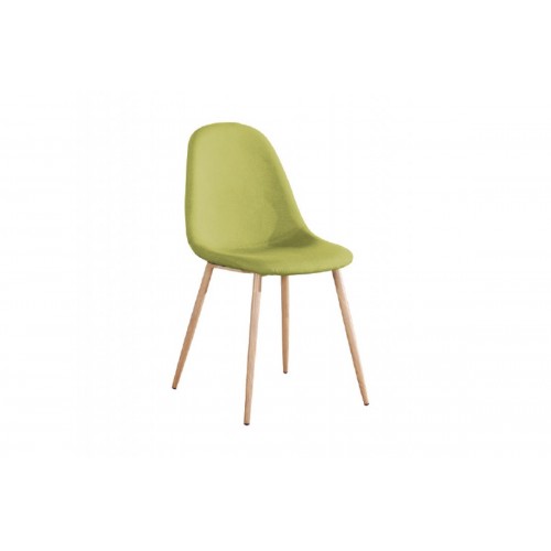 Καρέκλα CELINA μεταλλική με επένδυση από ύφασμα σε χρώμα πράσινο EM907,3 (Σετ 4τμχ)