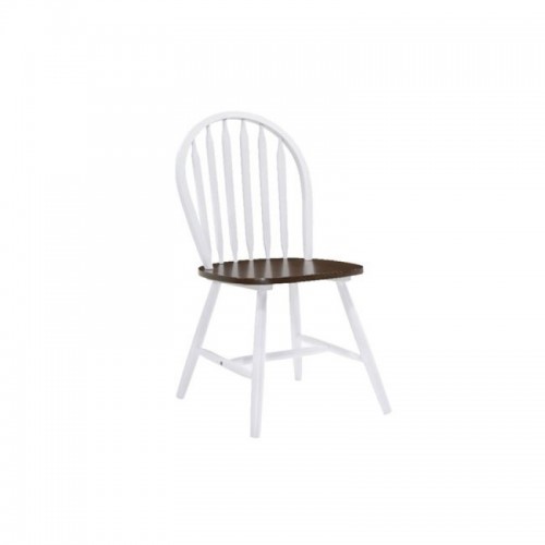 SALLY Καρέκλα Άσπρη/Καρυδί Ε7080,5 (Σετ 4τμχ)
