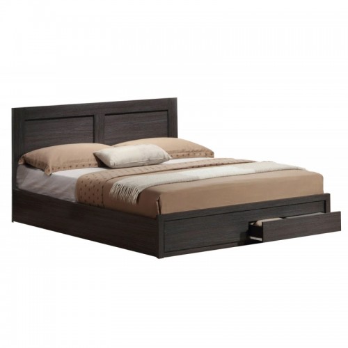 Κρεβάτι διπλό LIFE 160X200 με συρτάρια χρώμα zebrano ΕΜ363