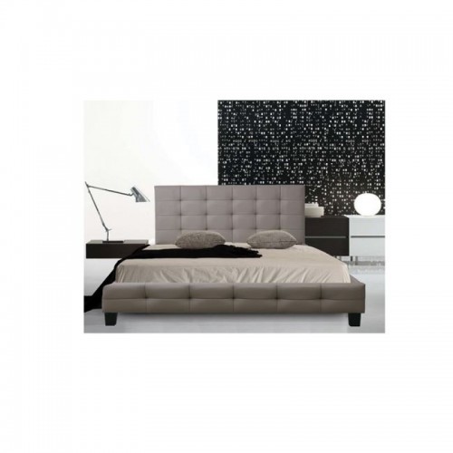 Κρεβάτι διπλό FIDEL με επένδυση απο τεχνόδερμα σε cappuccino χρώμα E8053.3