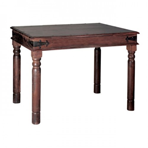 Τραπέζι ξύλινο παραδοσιακό 80Χ80 σε καρυδί χρώμα ΕΣ221