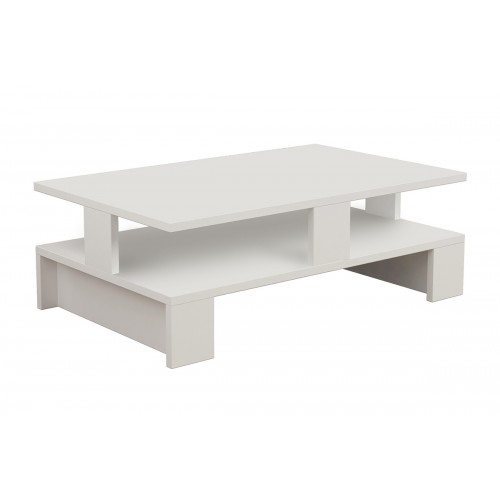 Τραπέζι Σαλονιού Mansu Pakoworld Χρώμα Λευκό 80X50X27,5Εκ